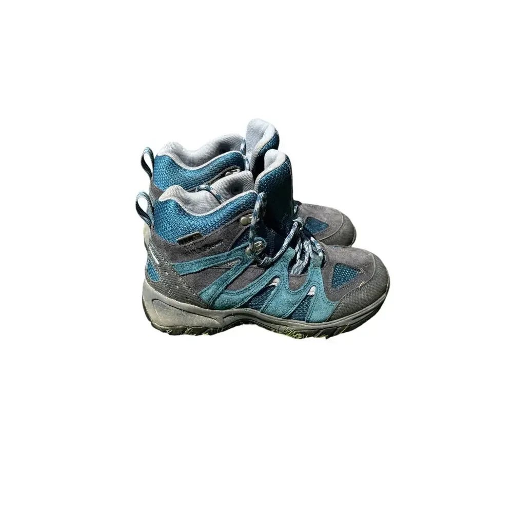 L.L.Bean Kids Size 6 Trail Model Waterproof Hiking Boots Blue Gray
